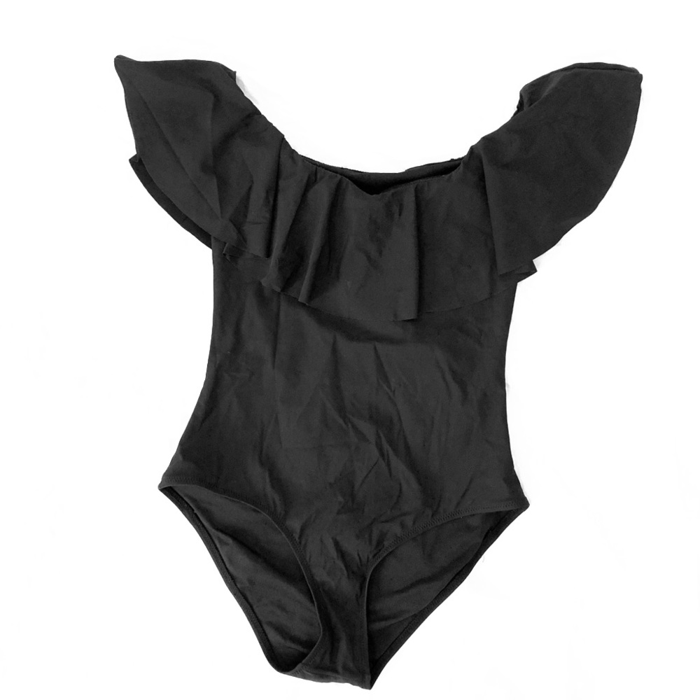 Top shop black one piece swimsuit.